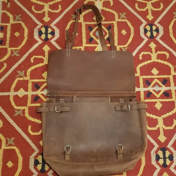 JCrew Leather Messenger Bag - Picture 3 of 4